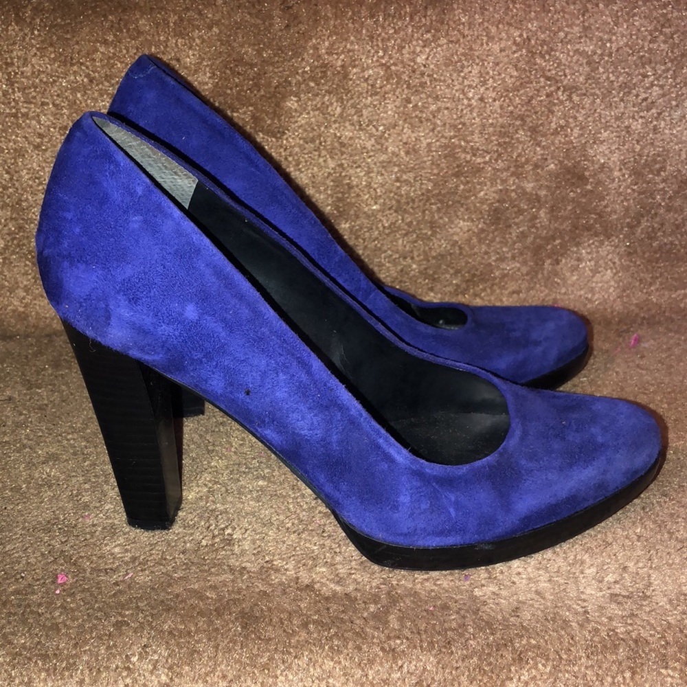 NINE WEST-BEAUTIFUL PURPLE SUEDE HI HEEL(ABT 4IN) - Picture 7 of 7